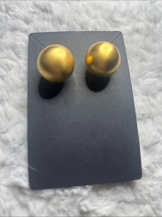 Jewelry - Gold Ball Stud Earrings - Classic Women's Jewelry